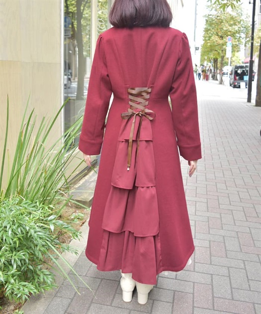 バッスル風ロングコート | axes femme | axes femme online shop バッスル風ロングコート | axes femme | axes femme online shop