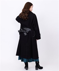 異素材切替ロングコート | レディース服・レディース 異素材切替ロングコート | レディース服・レディース