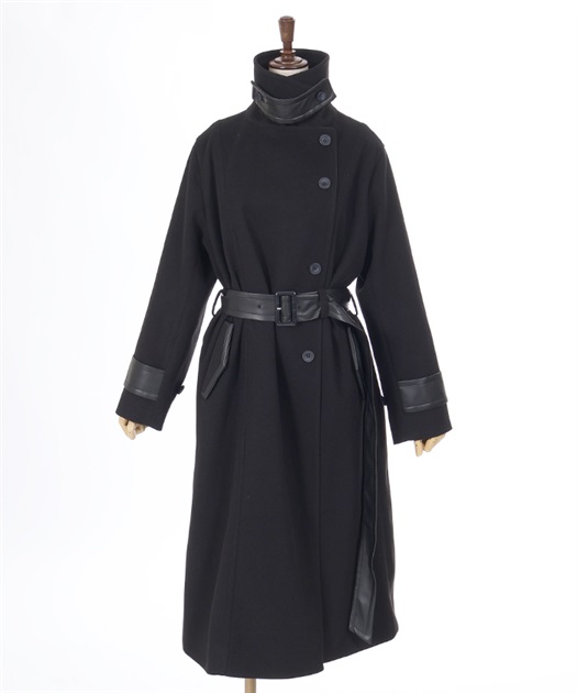 異素材切替ロングコート | axes femme | axes femme online shop 異素材切替ロングコート | axes femme | axes femme online shop