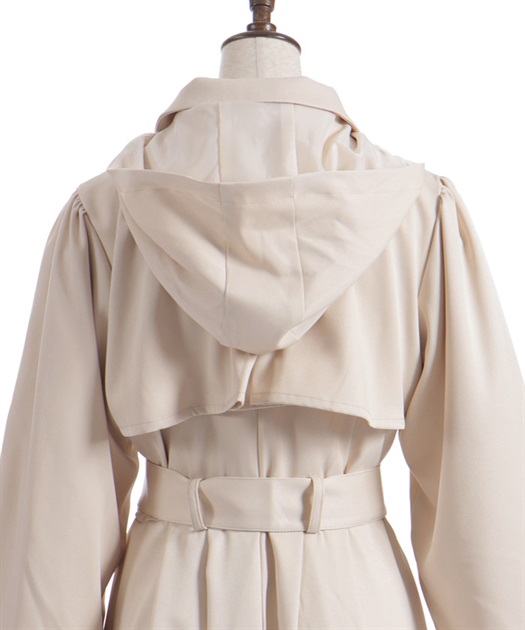 フード付トレンチコート【期間限定価格】 | レディース服 フード付トレンチコート【期間限定価格】 | レディース服