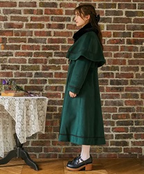 ファー襟付ケープロングコート | outlet | axes femme online shop ファー襟付ケープロングコート | outlet | axes femme online shop