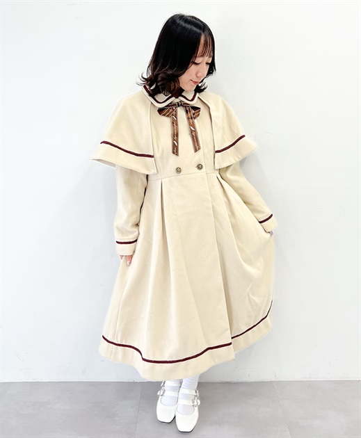 ファー襟付ケープロングコート | outlet | axes femme online shop ファー襟付ケープロングコート | outlet | axes femme online shop