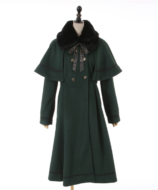 ファー襟付ケープロングコート | outlet | axes femme online shop ファー襟付ケープロングコート | outlet | axes femme online shop