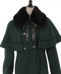 ファー襟付ケープロングコート | outlet | axes femme online shop