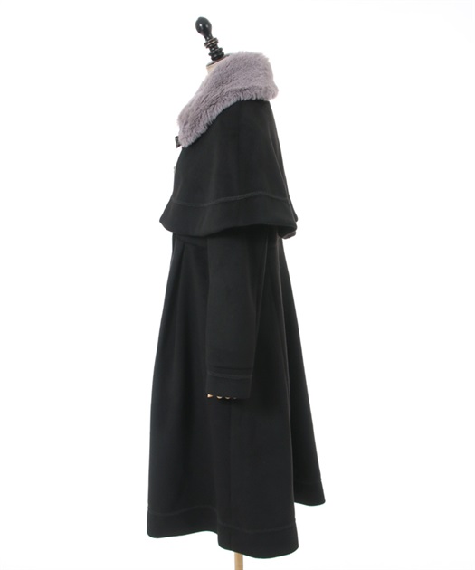 ファー襟付ケープロングコート | outlet | axes femme online shop ファー襟付ケープロングコート | outlet | axes femme online shop