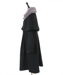 ファー襟付ケープロングコート | outlet | axes femme online shop ファー襟付ケープロングコート | outlet | axes femme online shop