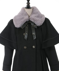 ファー襟付ケープロングコート | outlet | axes femme online shop ファー襟付ケープロングコート | outlet | axes femme online shop