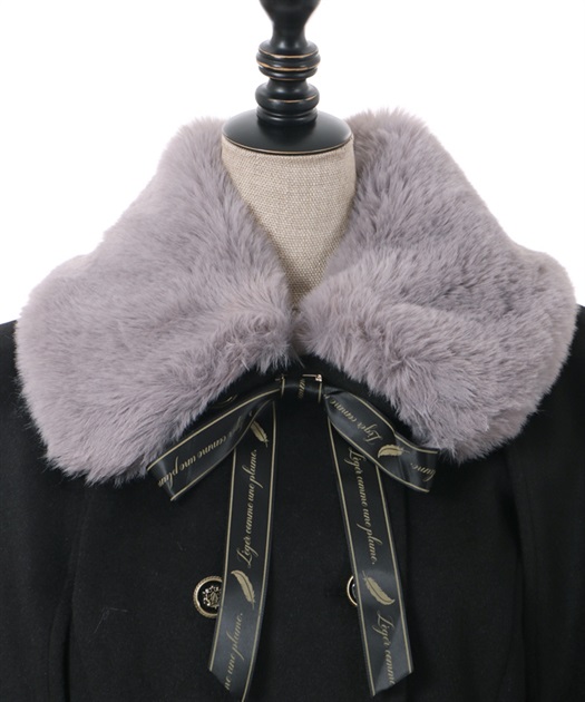 ファー襟付ケープロングコート | outlet | axes femme online shop ファー襟付ケープロングコート | outlet | axes femme online shop
