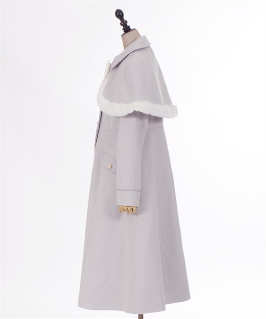 ファーデザインケープ付コート | outlet | axes femme online shop ファーデザインケープ付コート | outlet | axes femme online shop