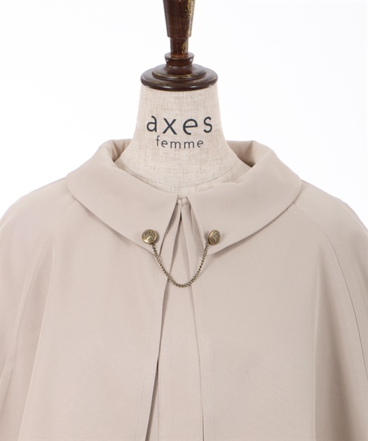 axes femme アクシーズファム アウター ケープコート ブラウン