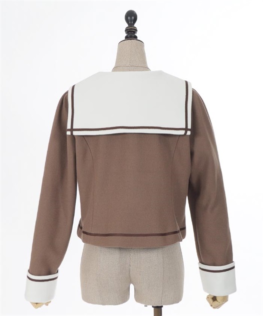 セーラーカラーショートコート | outlet | axes femme online shop セーラーカラーショートコート | outlet | axes femme online shop