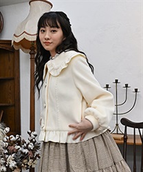 バックフリルショートコート | kawaii | axes femme online shop バックフリルショートコート | kawaii | axes femme online shop