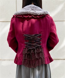 ファー襟付編上ショートコート | outlet | axes femme online shop