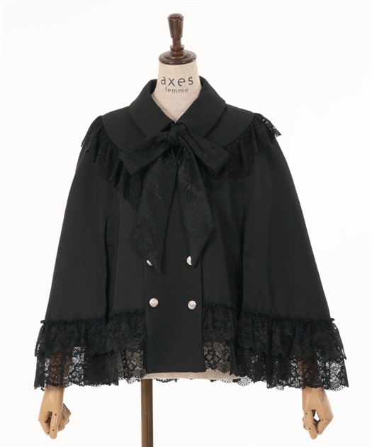 リボン付レースフリルコート | outlet | axes femme online shop リボン付レースフリルコート | outlet | axes femme online shop