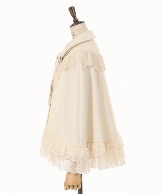 リボン付レースフリルコート | outlet | axes femme online shop リボン付レースフリルコート | outlet | axes femme online shop