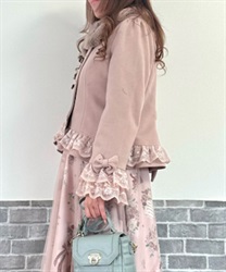 裾レースショートコート | axes femme | axes femme online shop 裾レースショートコート | axes femme | axes femme online shop