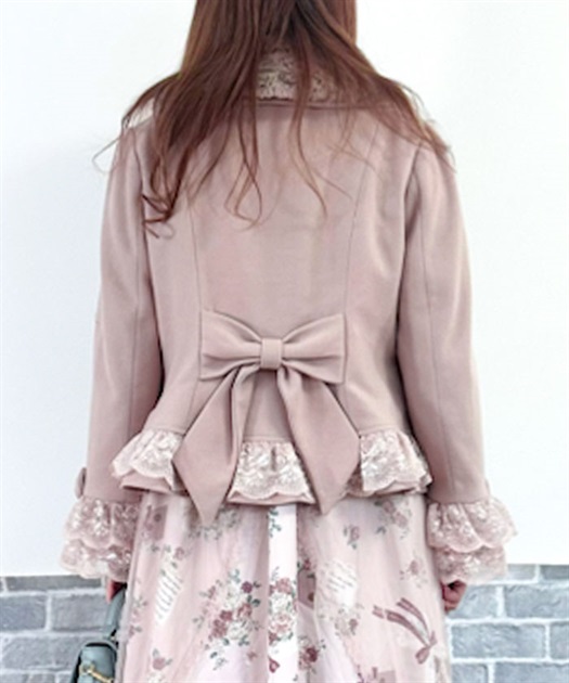 裾レースショートコート | axes femme | axes femme online shop 裾レースショートコート | axes femme | axes femme online shop
