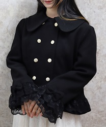 裾レースショートコート | axes femme | axes femme online shop 裾レースショートコート | axes femme | axes femme online shop