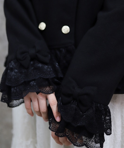 裾レースショートコート | outlet | axes femme online shop 裾レースショートコート | outlet | axes femme online shop