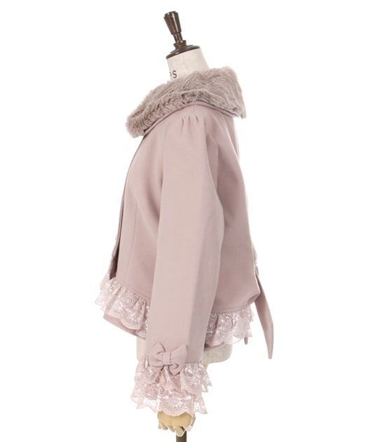 裾レースショートコート | 衣料 | axes femme online shop 裾レースショートコート | 衣料 | axes femme online shop