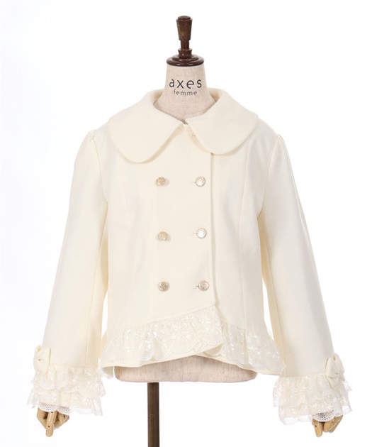 裾レースショートコート | axes femme | axes femme online shop 裾レースショートコート | axes femme | axes femme online shop