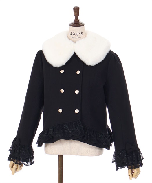 裾レースショートコート | axes femme | axes femme online shop 裾レースショートコート | axes femme | axes femme online shop