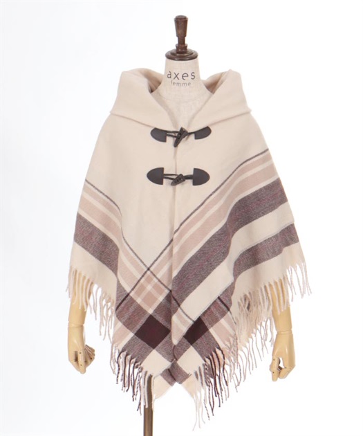 サイドラインチェックポンチョ | axes femme | axes femme サイドラインチェックポンチョ | axes femme | axes femme