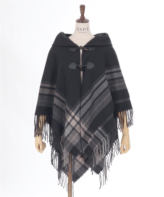 サイドラインチェックポンチョ | axes femme | axes femme サイドラインチェックポンチョ | axes femme | axes femme