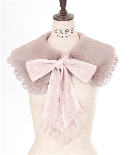 リボンレースファーティペット | axes femme | axes femme リボンレースファーティペット | axes femme | axes femme