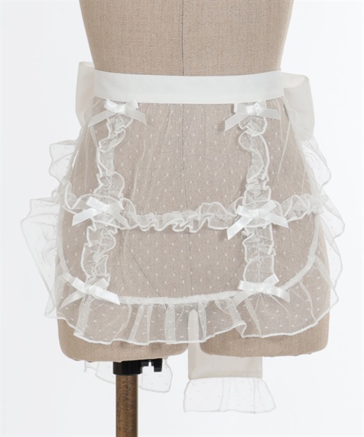 ドットチュールハーフエプロン | kawaii | axes femme online shop ドットチュールハーフエプロン | kawaii | axes femme online shop