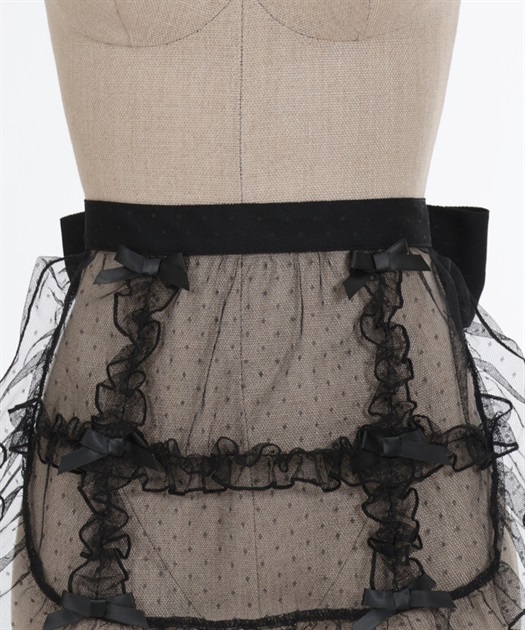 ドットチュールハーフエプロン | kawaii | axes femme online shop ドットチュールハーフエプロン | kawaii | axes femme online shop