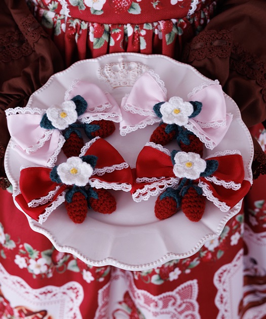 いちごリボンクリップセット | Chalmiere | axes femme onlineshop