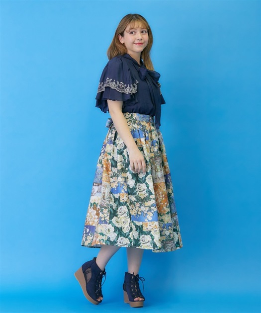 レース風刺繍入フリルブラウス【期間限定価格】 | outlet | axes レース風刺繍入フリルブラウス【期間限定価格】 | outlet | axes