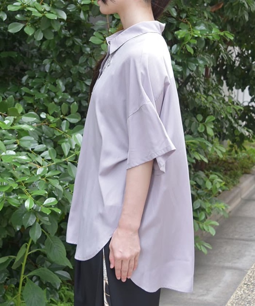 花刺繍シアーロングシャツ | outlet | axes femme online shop