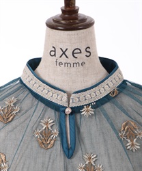 チュール×フラワー刺繍ブラウス | outlet | axes femme online shop チュール×フラワー刺繍ブラウス | outlet | axes femme online shop