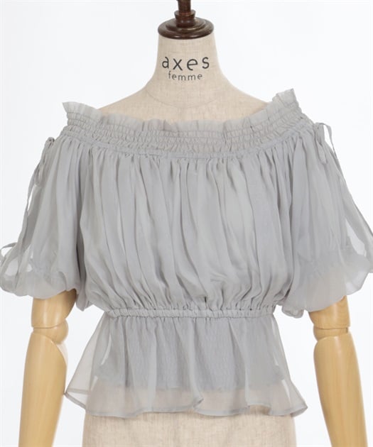 オーガンジーシャーリングブラウス | レディース服・レディース オーガンジーシャーリングブラウス | レディース服・レディース