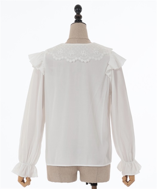 フラワー刺繍襟ブラウス | outlet | axes femme online shop フラワー刺繍襟ブラウス | outlet | axes femme online shop
