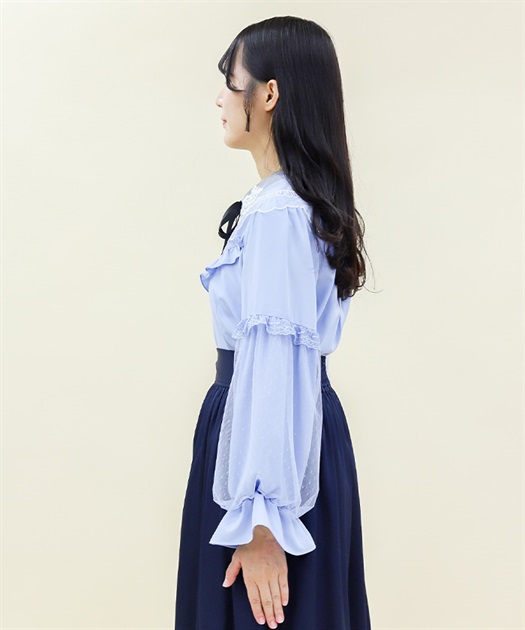 刺繍ビッグ襟ブラウス | レディース服・レディースファッション