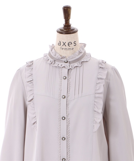フリルスタンドブラウス | axes femme online shop -outlet-