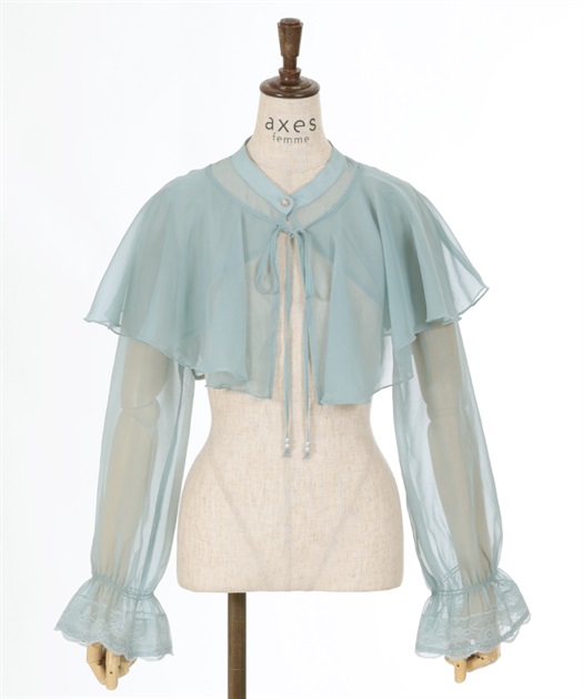 ケープ付ラメショートブラウス | レディース服・レディース ケープ付ラメショートブラウス | レディース服・レディース