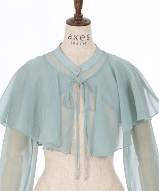 ケープ付ラメショートブラウス | レディース服・レディース ケープ付ラメショートブラウス | レディース服・レディース