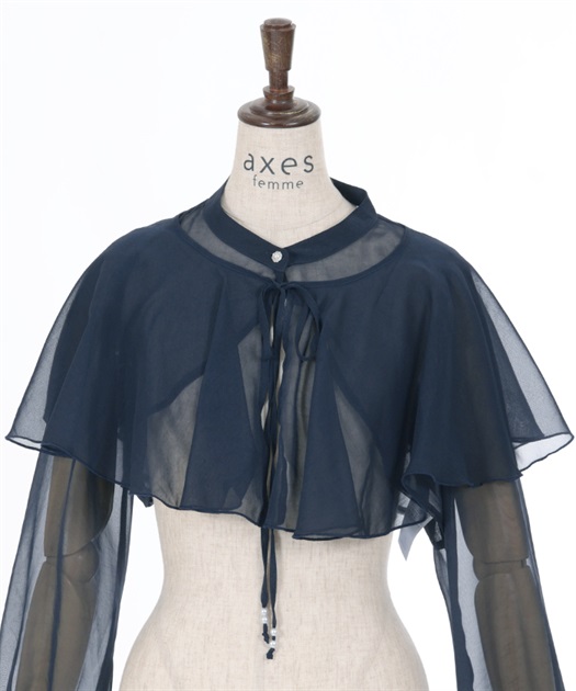 ケープ付ラメショートブラウス【期間限定価格】 | outlet | axes ケープ付ラメショートブラウス【期間限定価格】 | outlet | axes