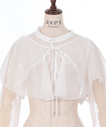ケープ付ラメショートブラウス【期間限定価格】 | outlet | axes