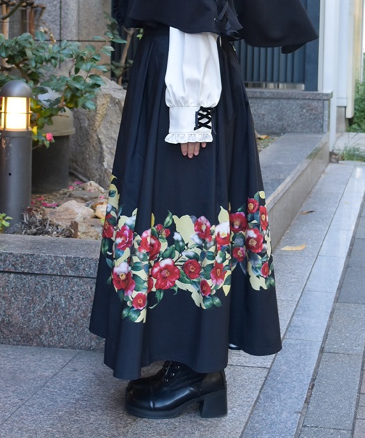 椿柄スカート【WEB先行販売】 | axes femme online shop