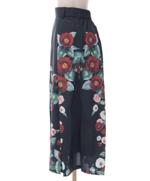 椿柄ロングスカート | axes femme | axes femme online shop 椿柄ロングスカート | axes femme | axes femme online shop