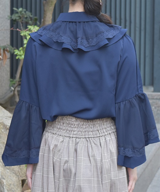 姫袖風リボン付フリルブラウス | レディース服・レディース 姫袖風リボン付フリルブラウス | レディース服・レディース