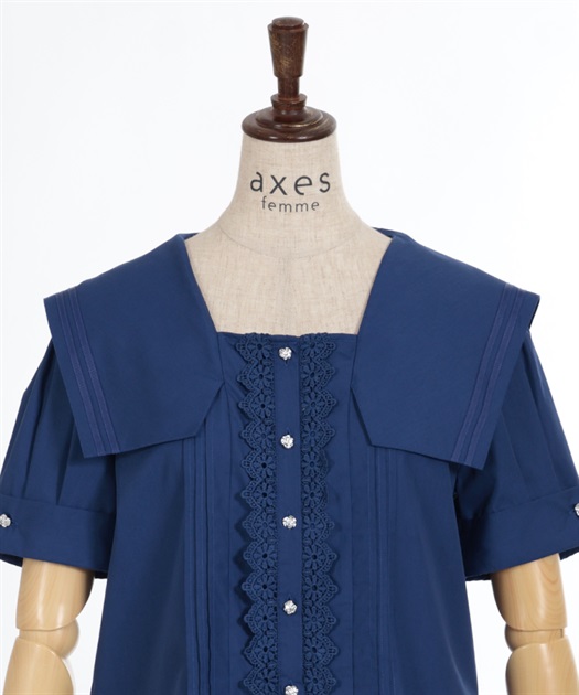 マリン風セーラーカラーブラウス | axes femme | axes femme マリン風セーラーカラーブラウス | axes femme | axes femme