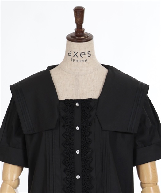 マリン風セーラーカラーブラウス | 衣料 | axes femme online shop マリン風セーラーカラーブラウス | 衣料 | axes femme online shop