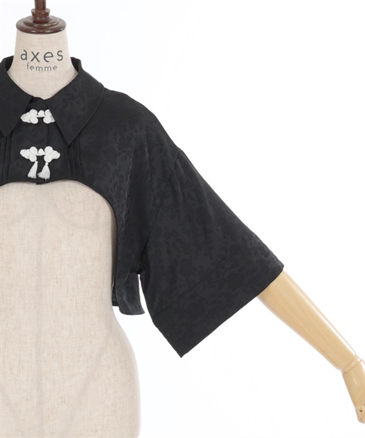 チャイナ釦ショートボレロブラウス | axes femme | axes femme チャイナ釦ショートボレロブラウス | axes femme | axes femme