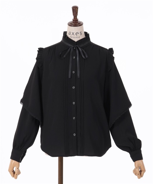 レイヤードフレア袖ブラウス | outlet | axes femme online shop